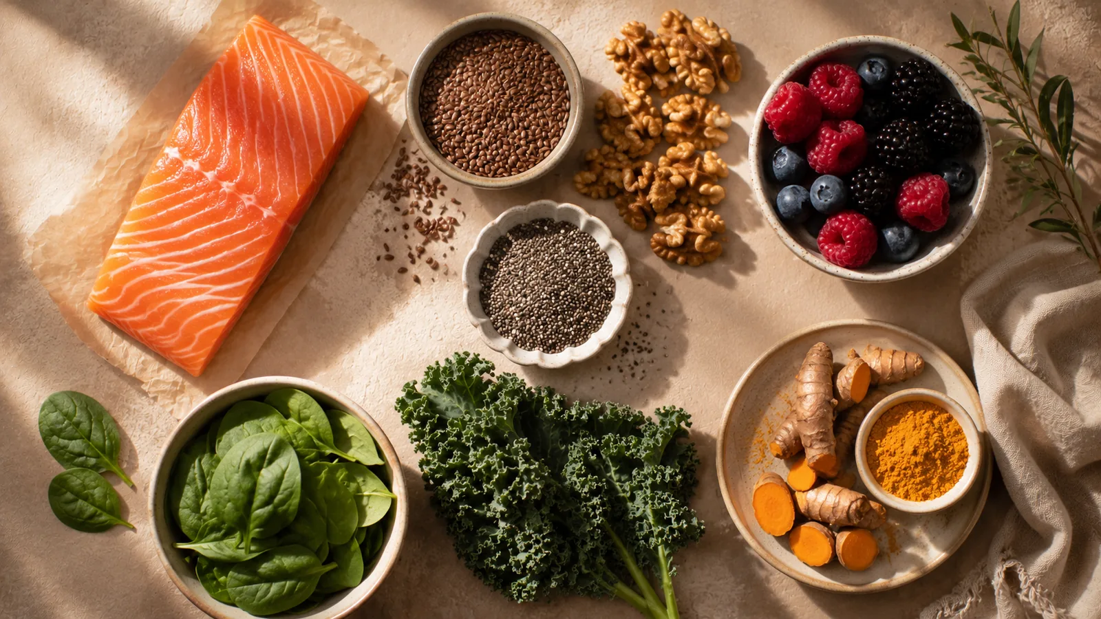 Ômega-3, fibras e antioxidantes: nutrientes que aparecem nos estudos